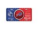 Embossed Metal License Plate with Buffalo Bills Logo; Blue / Red (Universal; Some Adaptation May Be Required)