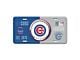 Embossed Metal License Plate with Chicago Cubs Logo; Blue / Gray (Universal; Some Adaptation May Be Required)