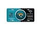 Embossed Metal License Plate with Jacksonville Jaguars Logo; Teal / Black (Universal; Some Adaptation May Be Required)