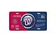 Embossed Metal License Plate with Washington Nationals Logo; Red / Navy (Universal; Some Adaptation May Be Required)