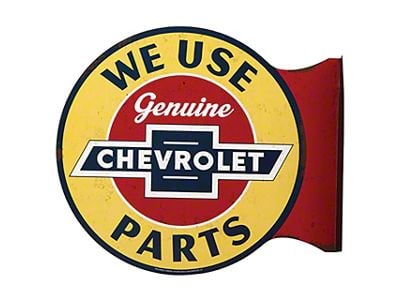 Flanged Wall Sign; Chevrolet Genuine Parts