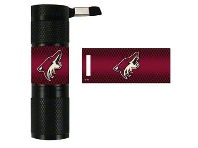 Flashlight with Arizona Coyotes Logo; Red