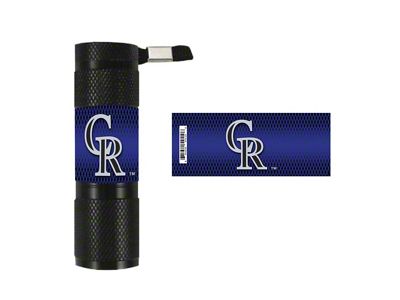 Flashlight with Colorado Rockies Logo; Purple