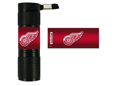 Flashlight with Detroit Red Wings Logo; Red