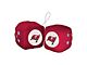 Fuzzy Dice with Tampa Bay Buccaneers Logo; Red (Universal; Some Adaptation May Be Required)