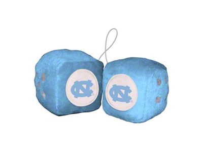 Fuzzy Dice with University of North Carolina at Chapel Hill Logo; Blue (Universal; Some Adaptation May Be Required)