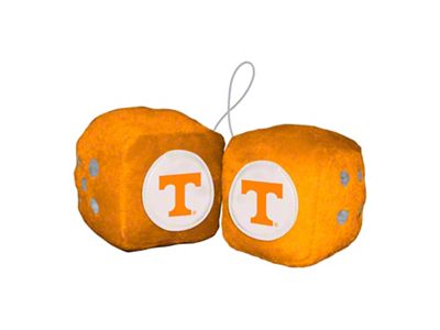 Fuzzy Dice with University of Tennessee Logo; Orange (Universal; Some Adaptation May Be Required)