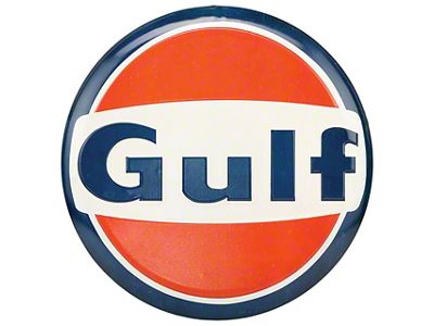 High Gloss Embossed Metal Sign; Gulf