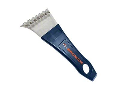 Ice Scaper with Denver Broncos Logo; Navy Blue