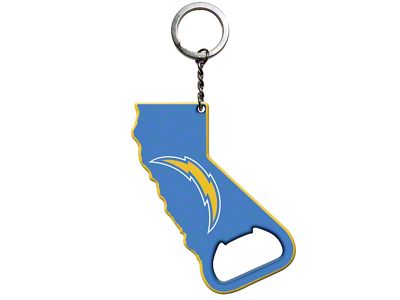 Keychain Bottle Opener with Los Angeles Chargers Logo; Blue