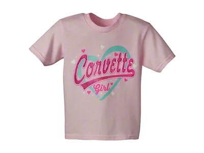 Kids Corvette Girl; T-Shirt; Pink