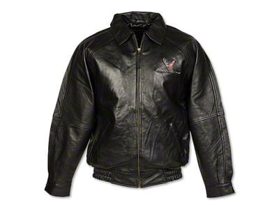 Lamb Skin Leather Jacket with C8 Logo