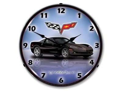 LED Clock; C6 Black