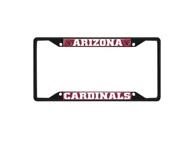 License Plate Frame with Arizona Cardinals Logo; Black and Red (Universal; Some Adaptation May Be Required)