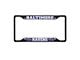 License Plate Frame with Baltimore Ravens Logo; Black and Blue (Universal; Some Adaptation May Be Required)