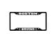 License Plate Frame with Boston Bruins Logo; Black and Black (Universal; Some Adaptation May Be Required)