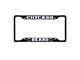 License Plate Frame with Chicago Bears Logo; Black and Navy (Universal; Some Adaptation May Be Required)