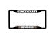 License Plate Frame with Cincinnati Bengals Logo; Black and Black (Universal; Some Adaptation May Be Required)