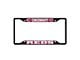 License Plate Frame with Cincinnati Reds Logo; Black and Red (Universal; Some Adaptation May Be Required)