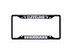 License Plate Frame with Cleveland Guardians Logo; Black and Blue (Universal; Some Adaptation May Be Required)