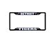 License Plate Frame with Detroit Tigers Logo; Black and Navy (Universal; Some Adaptation May Be Required)