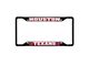 License Plate Frame with Houston Texans Logo; Black and Red (Universal; Some Adaptation May Be Required)