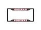 License Plate Frame with Indiana University Logo; Black and Crimson (Universal; Some Adaptation May Be Required)