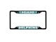 License Plate Frame with Miami Dolphins Logo; Black and Teal (Universal; Some Adaptation May Be Required)