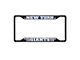 License Plate Frame with New York Giants Logo; Black and Blue (Universal; Some Adaptation May Be Required)