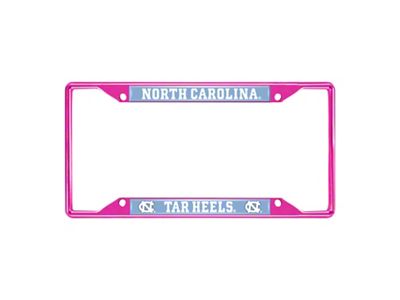 License Plate Frame with North Carolina; Pink (Universal; Some Adaptation May Be Required)