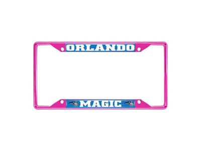 License Plate Frame with Orlando Magic; Pink (Universal; Some Adaptation May Be Required)