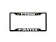 License Plate Frame with Pittsburgh Pirates Logo; Black and Black (Universal; Some Adaptation May Be Required)