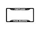 License Plate Frame with Portland Trail Blazers Logo; Black and Chrome (Universal; Some Adaptation May Be Required)