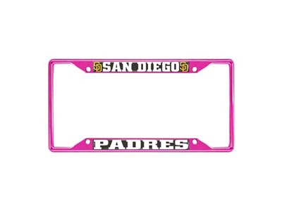 License Plate Frame with San Diego Padres; Pink (Universal; Some Adaptation May Be Required)