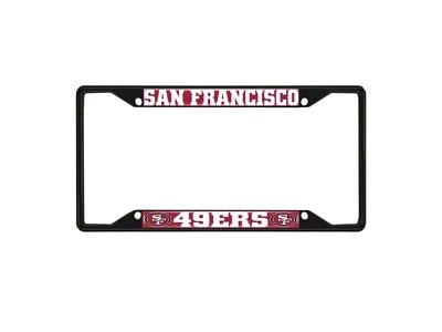 License Plate Frame with San Francisco 49ers Logo; Black and Red (Universal; Some Adaptation May Be Required)