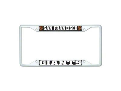 License Plate Frame with San Francisco Giants; White (Universal; Some Adaptation May Be Required)