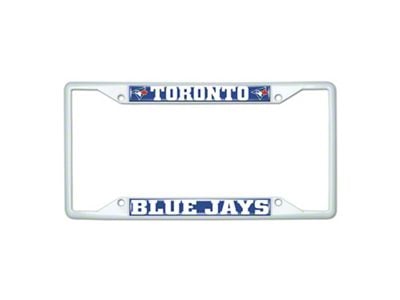 License Plate Frame with Toronto Blue Jays; White (Universal; Some Adaptation May Be Required)