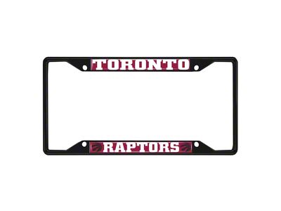 License Plate Frame with Toronto Raptors Logo; Black and Red (Universal; Some Adaptation May Be Required)