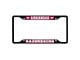 License Plate Frame with University of Arkansas Logo; Black and Cardinal (Universal; Some Adaptation May Be Required)