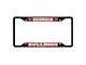 License Plate Frame with University of Georgia Logo; Black and Red (Universal; Some Adaptation May Be Required)