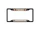 License Plate Frame with University of Texas Logo; Black and Orange (Universal; Some Adaptation May Be Required)