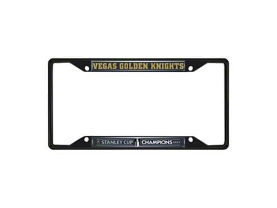 License Plate Frame with Vegas Golden Knights Stanley Cup Champions Logo; Gray (Universal; Some Adaptation May Be Required)