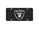 License Plate with Las Vegas Raiders Logo; Black (Universal; Some Adaptation May Be Required)