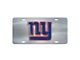 License Plate with New York Giants Logo; Stainless Steel (Universal; Some Adaptation May Be Required)