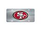 License Plate with San Francisco 49ers Logo; Stainless Steel (Universal; Some Adaptation May Be Required)