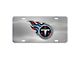 License Plate with Tennessee Titans Logo; Stainless Steel (Universal; Some Adaptation May Be Required)