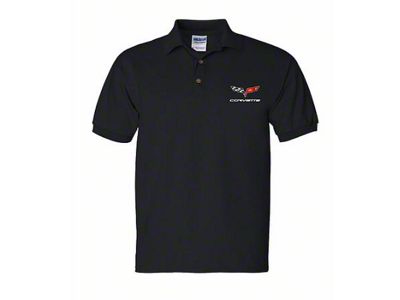 Men's C6 Polo Shirt; Black