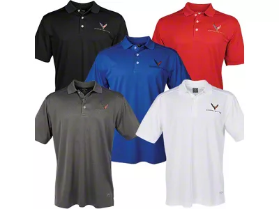 Men's Callaway Dry Core Polo Shirt with C8 Logos; Smoke