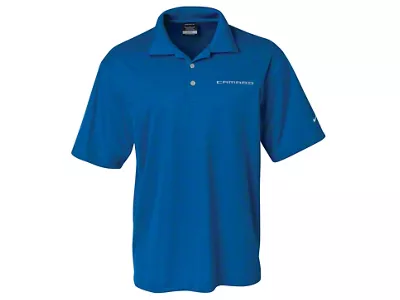 Men's Nike Polo Shirt with Camaro Logo; Blue