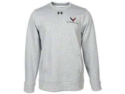 Men's Under Armour Fleece Sweatshirt with C8 Logos; Gray